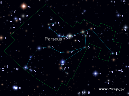 星図：ペルセウス座