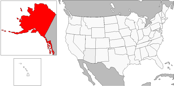 アラスカ州の位置