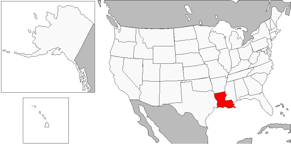 ルイジアナ州の位置