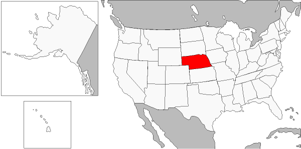 ネブラスカ州の位置