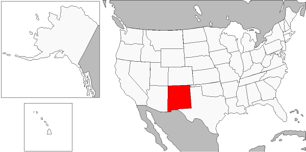 ニューメキシコ州の位置