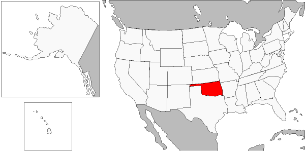 オクラホマ州の位置